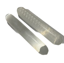 Load image into Gallery viewer, SELENITE FLOWER OF LIFE WANDS