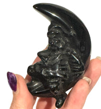 Load image into Gallery viewer, Black Obsidian Santa Carving