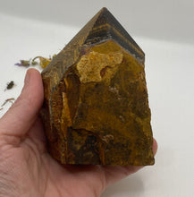 Load image into Gallery viewer, Tiger Eye Semi Polished Point
