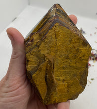 Load image into Gallery viewer, Tiger Eye Semi Polished Point