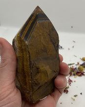 Load image into Gallery viewer, Tiger Eye Semi Polished Point