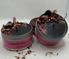 Load image into Gallery viewer, Limited Edition- Black Candle- Rhodonite Tower Candle