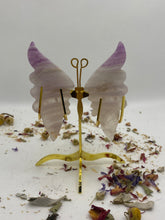 Load image into Gallery viewer, Fluorite Butterfly Wing Set- With Stand
