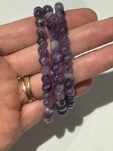 Load image into Gallery viewer, Chevron Amethyst Beaded Bracelet- 6mm