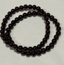 Load image into Gallery viewer, Garnet Beaded Bracelet- 6mm