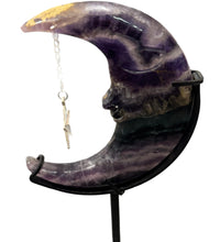 Load image into Gallery viewer, Fluorite Moon on Stand