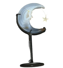 Load image into Gallery viewer, Agate Moon on stand