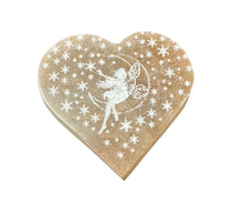 Load image into Gallery viewer, Selenite- Peach heart charging plate- Fairy