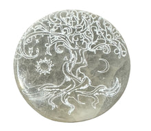 Load image into Gallery viewer, Selenite- charging plate- Tree of life
