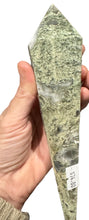 Load image into Gallery viewer, Moss Agate Wand On Stand
