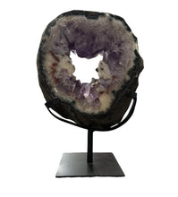 Load image into Gallery viewer, Amethyst Geode Ring- on stand