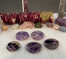 Load image into Gallery viewer, Chevron Amethyst Palm Stone