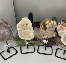 Load image into Gallery viewer, Pink Amethyst on stand