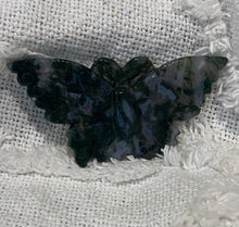 Load image into Gallery viewer, Moss Agate Butterfly with Blue Lace