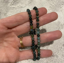 Load image into Gallery viewer, Moss Agate Bead Bracelet- Small Beads