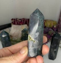 Load image into Gallery viewer, Moss Agate Towers