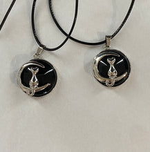 Load image into Gallery viewer, Cat on moon necklace