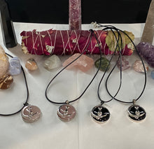 Load image into Gallery viewer, Cat on moon necklace