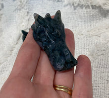 Load image into Gallery viewer, Dragon Carving- Moss Agate