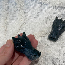 Load image into Gallery viewer, Dragon Carving- Moss Agate