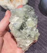 Load image into Gallery viewer, Apophyllite Cluster with Black Chalcedony