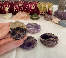 Load image into Gallery viewer, Chevron Amethyst Palm Stone