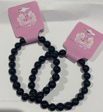 Load image into Gallery viewer, Black Obsidian Bead Bracelet