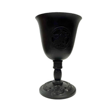 Load image into Gallery viewer, Raven Pentacle Black Metal Goblet
