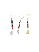 Load image into Gallery viewer, Chakra Moon Key Ring
