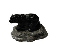 Load image into Gallery viewer, Obsidian Bear on Yooperlite base
