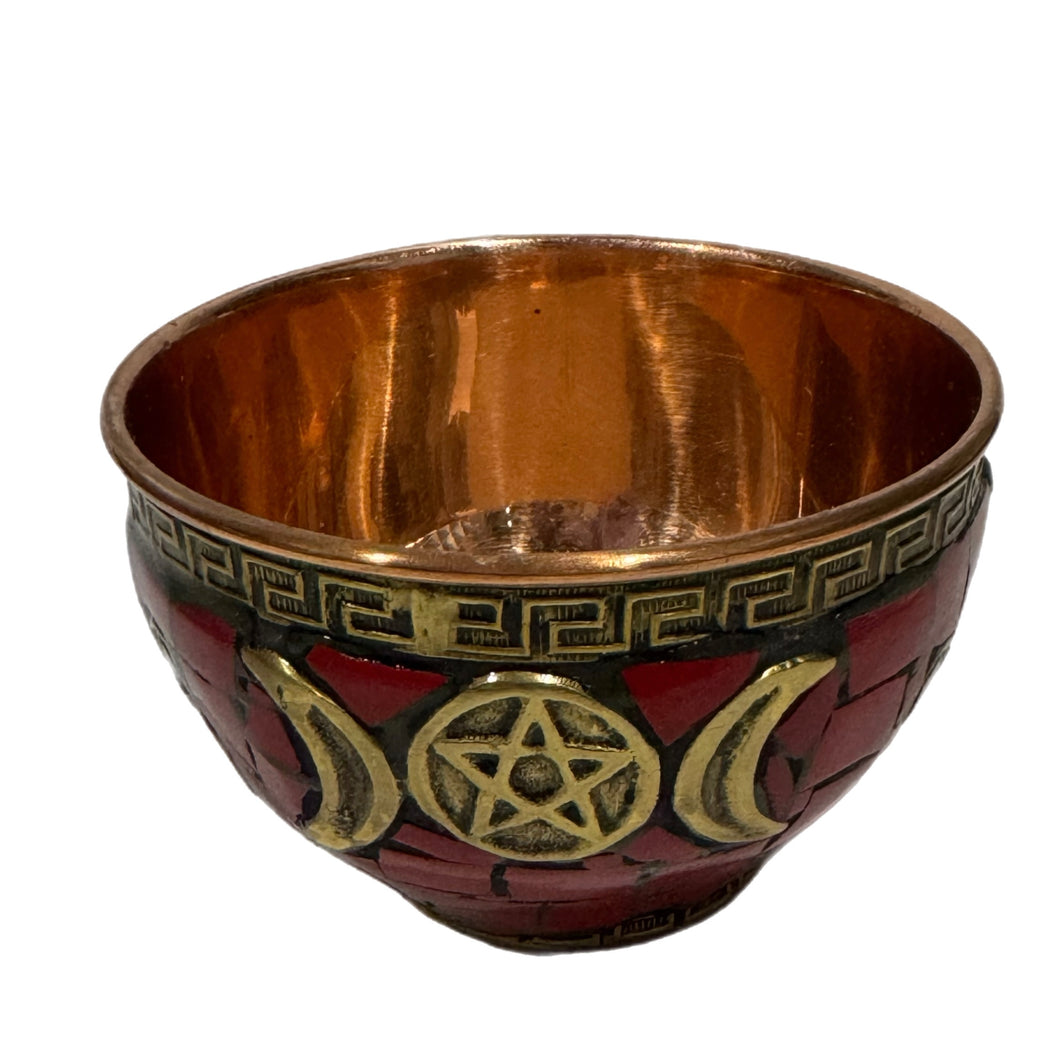 Copper Bowl Triple Moon 8cm