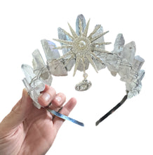 Load image into Gallery viewer, Aura Clear Quartz Crystal Crown
