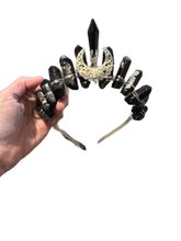 Load image into Gallery viewer, Black Tourmaline Crystal Crown

