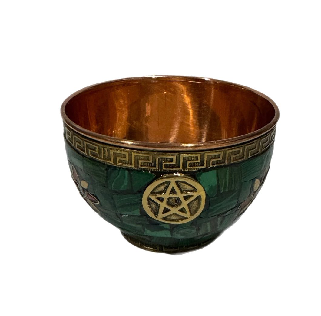 Copper Bowl Pentagram 8cm