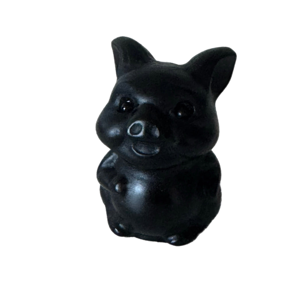 4 cm Pig Crystal Carving