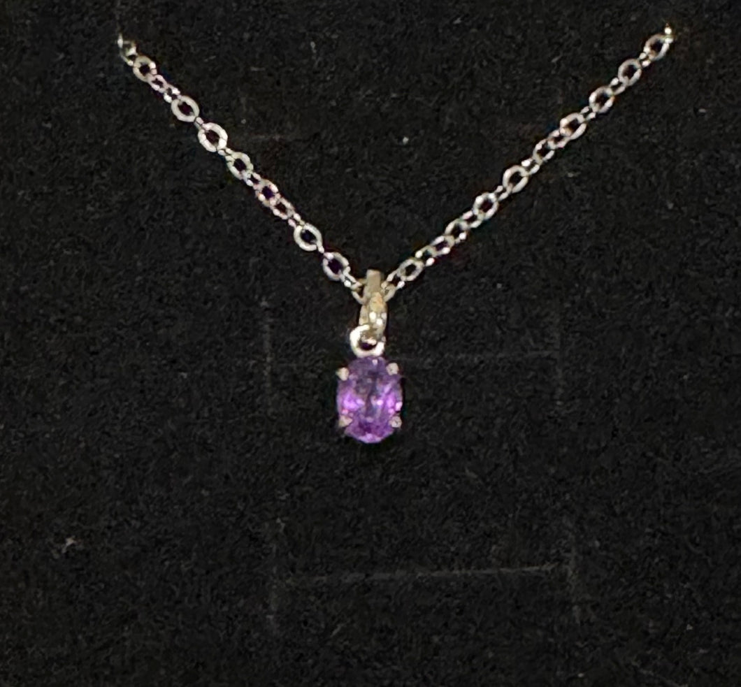 Amethyst Sterling Silver Pendent
