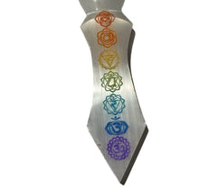 Load image into Gallery viewer, SELENITE COLOURED CHAKRA ATHAME

