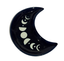 Load image into Gallery viewer, CERAMIC CRESCENT BLUE MOON TRINKET DISH
