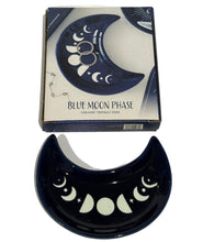 Load image into Gallery viewer, CERAMIC CRESCENT BLUE MOON TRINKET DISH
