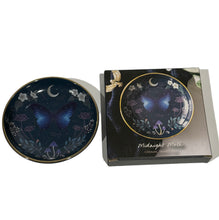 Load image into Gallery viewer, CERAMIC ROUND TRINKET DISH MIDNIGHT MOTH
