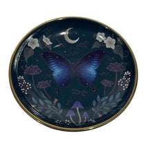 Load image into Gallery viewer, CERAMIC ROUND TRINKET DISH MIDNIGHT MOTH
