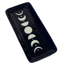 Load image into Gallery viewer, CERAMIC TRINKET DISH BLUE MOON PHASE
