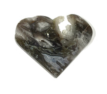 Load image into Gallery viewer, Moss Agate Druzy Heart on Stand
