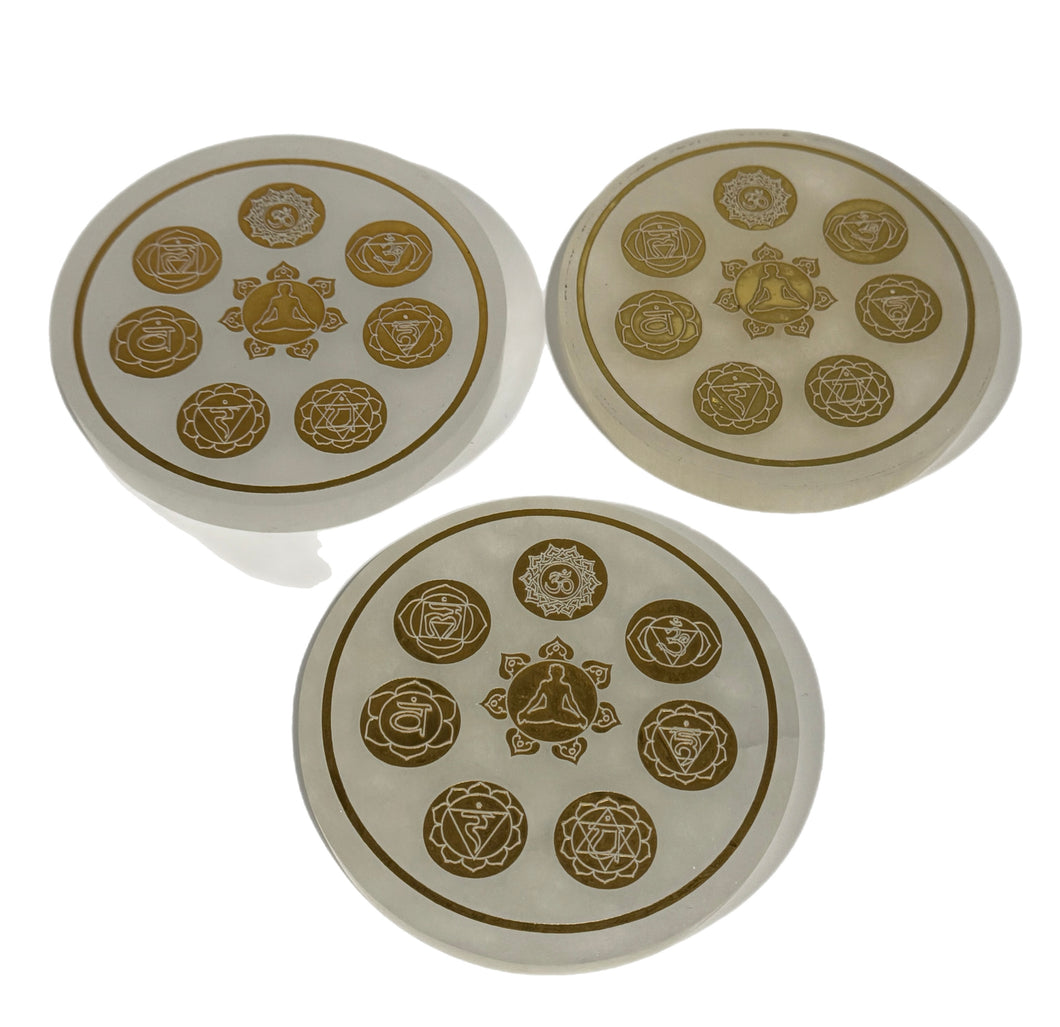 Selenite Chakra Charging Plate