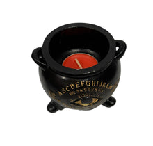 Load image into Gallery viewer, Black Cauldron Candle Holder
