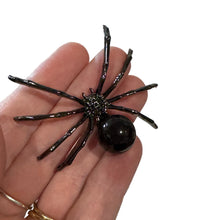 Load image into Gallery viewer, Garnet Crystal Sphere Alloy Spider
