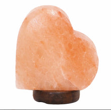 Load image into Gallery viewer, Sideways Heart Salt Lamp - Timber Base (12V – 12W)
