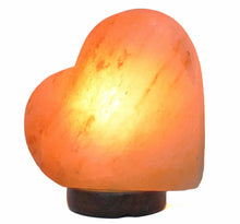 Load image into Gallery viewer, Sideways Heart Salt Lamp - Timber Base (12V – 12W)
