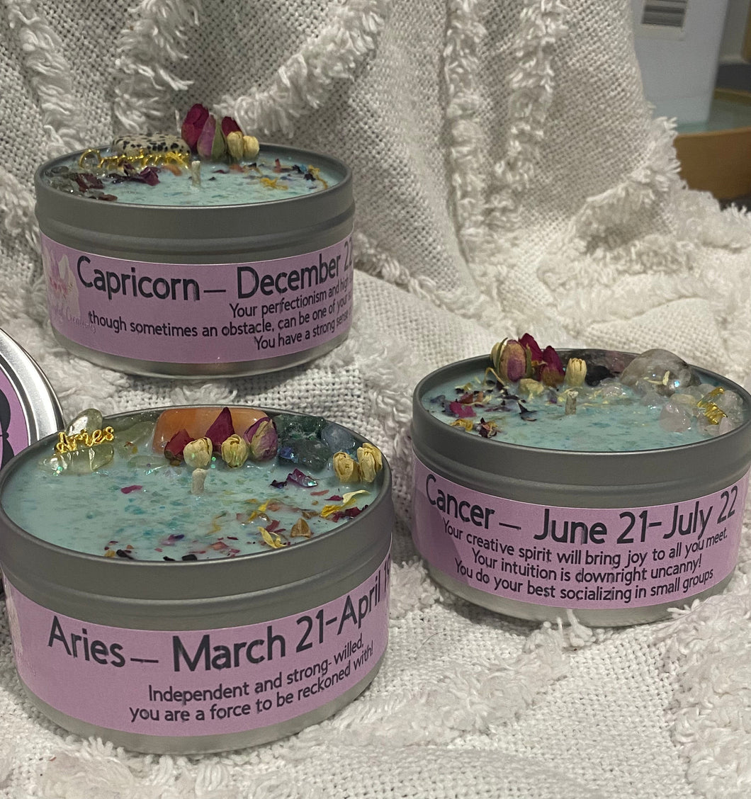 Star sign/Zodiac Candles- Custom Made