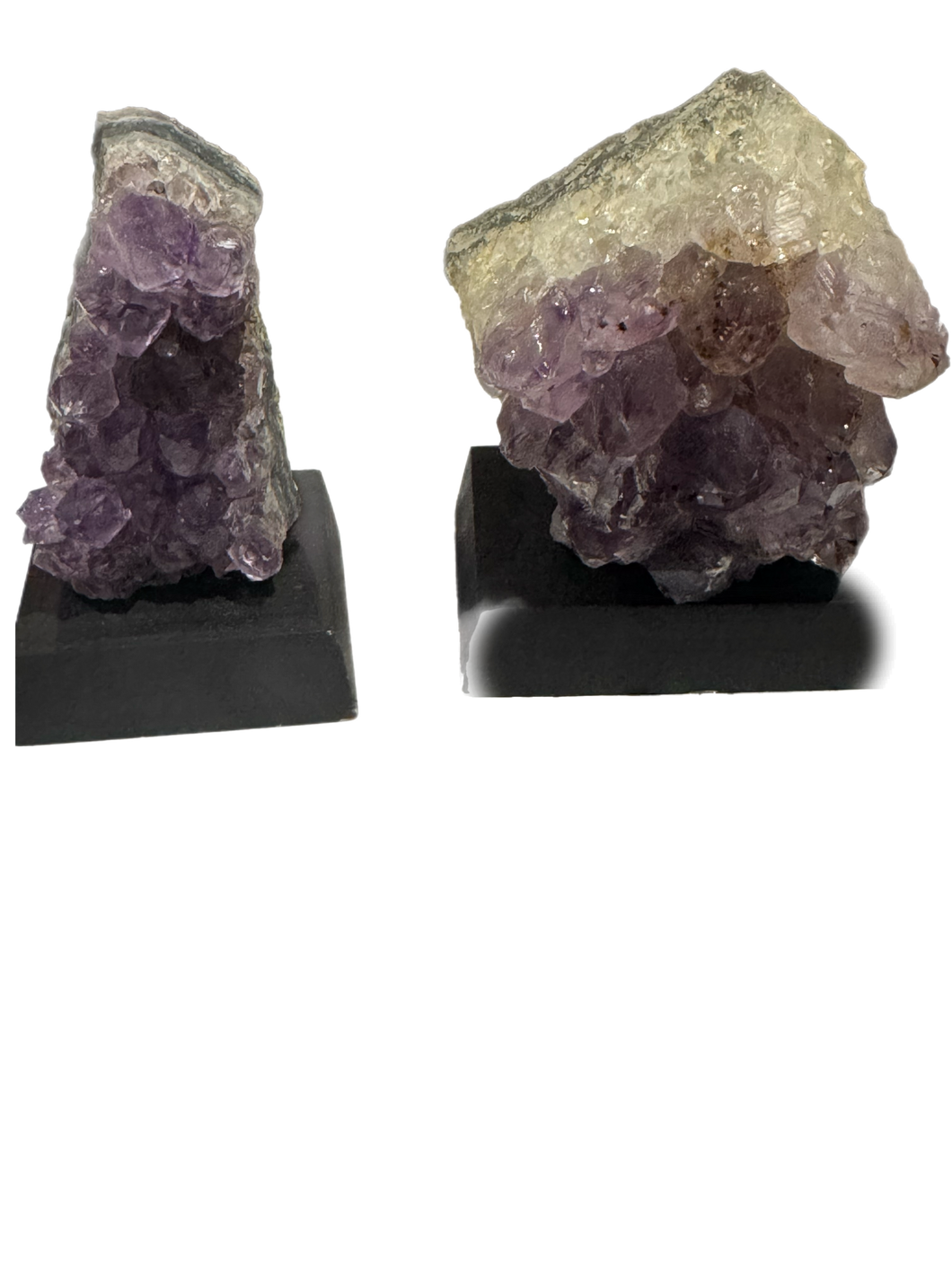 Amethyst Cluster on Wood Base